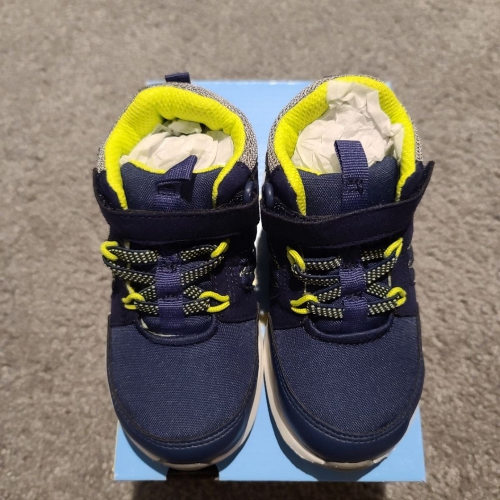 Munchkin Navy High top Sneakers kids size 8M - Picture 4 of 9